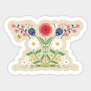 Victorian Era Florals Sticker